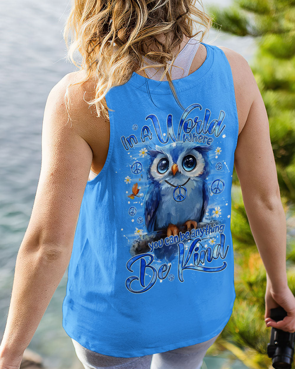 IN A WORLD WHERE YOU CAN BE ANYTHING BE KIND OWL ALL OVER PRINT - TYQY2110252