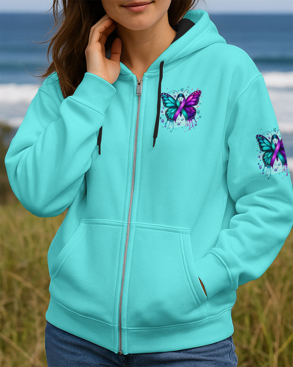 FIGHTING BATTLES YOU CAN'T SEE BUTTERFLY SUICIDE PREVENTION AWARENESS ALL OVER PRINT - TYQY2208251