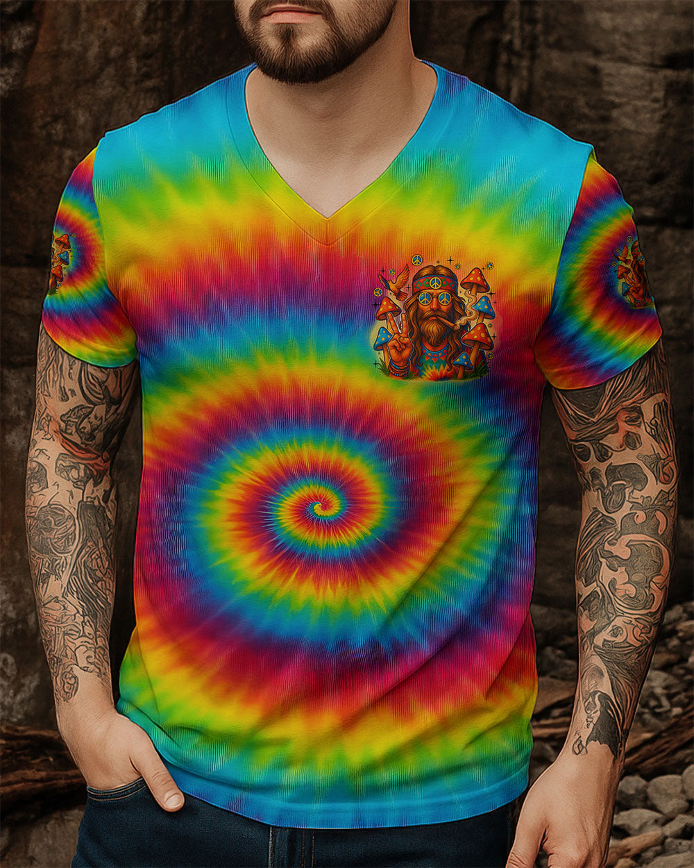 OLD HIPPIES TIE DYE ALL OVER PRINT - TYQY2907251