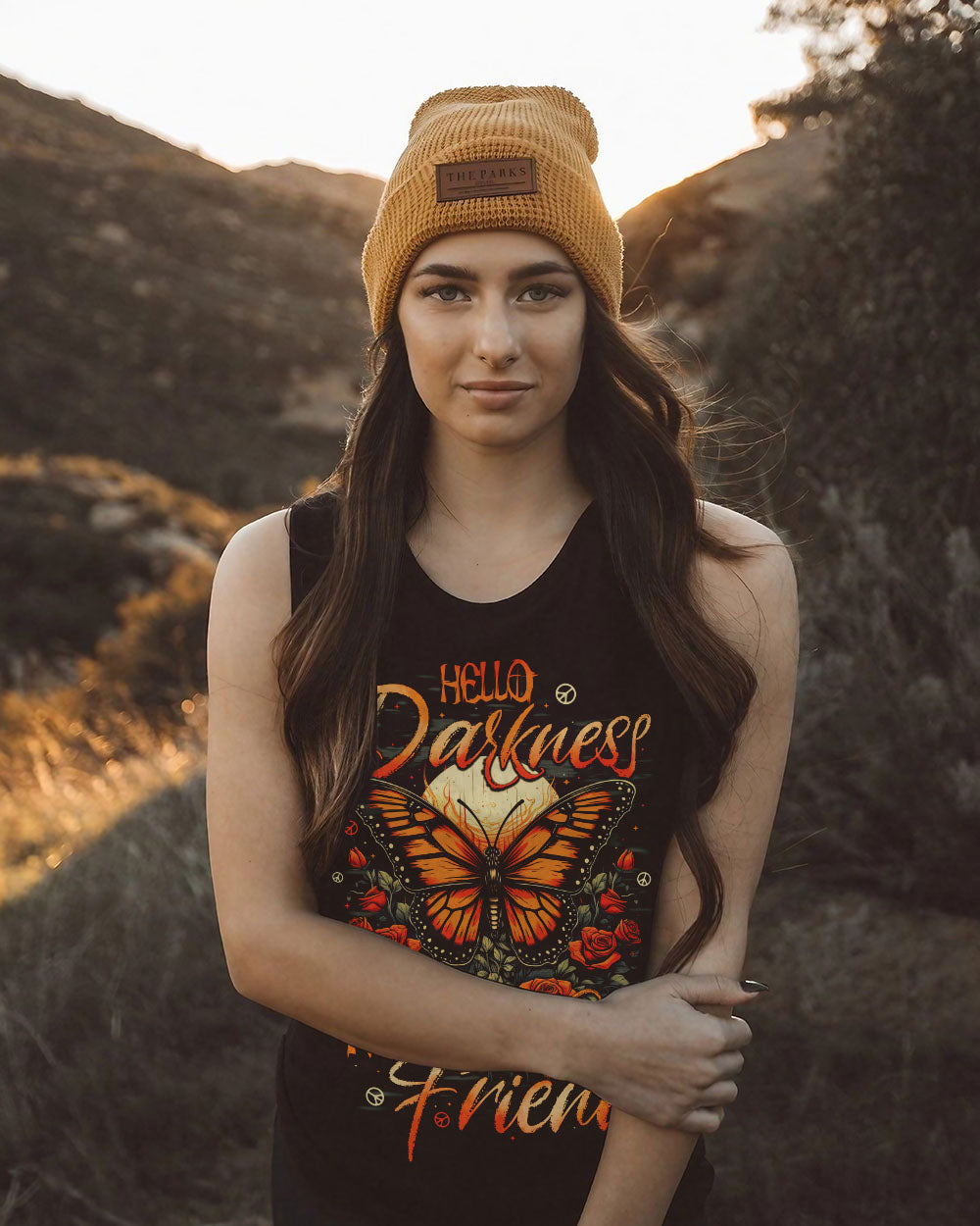 HELLO DARKNESS MY OLD FRIEND BUTTERFLY ALL OVER PRINT - TYTD0710251