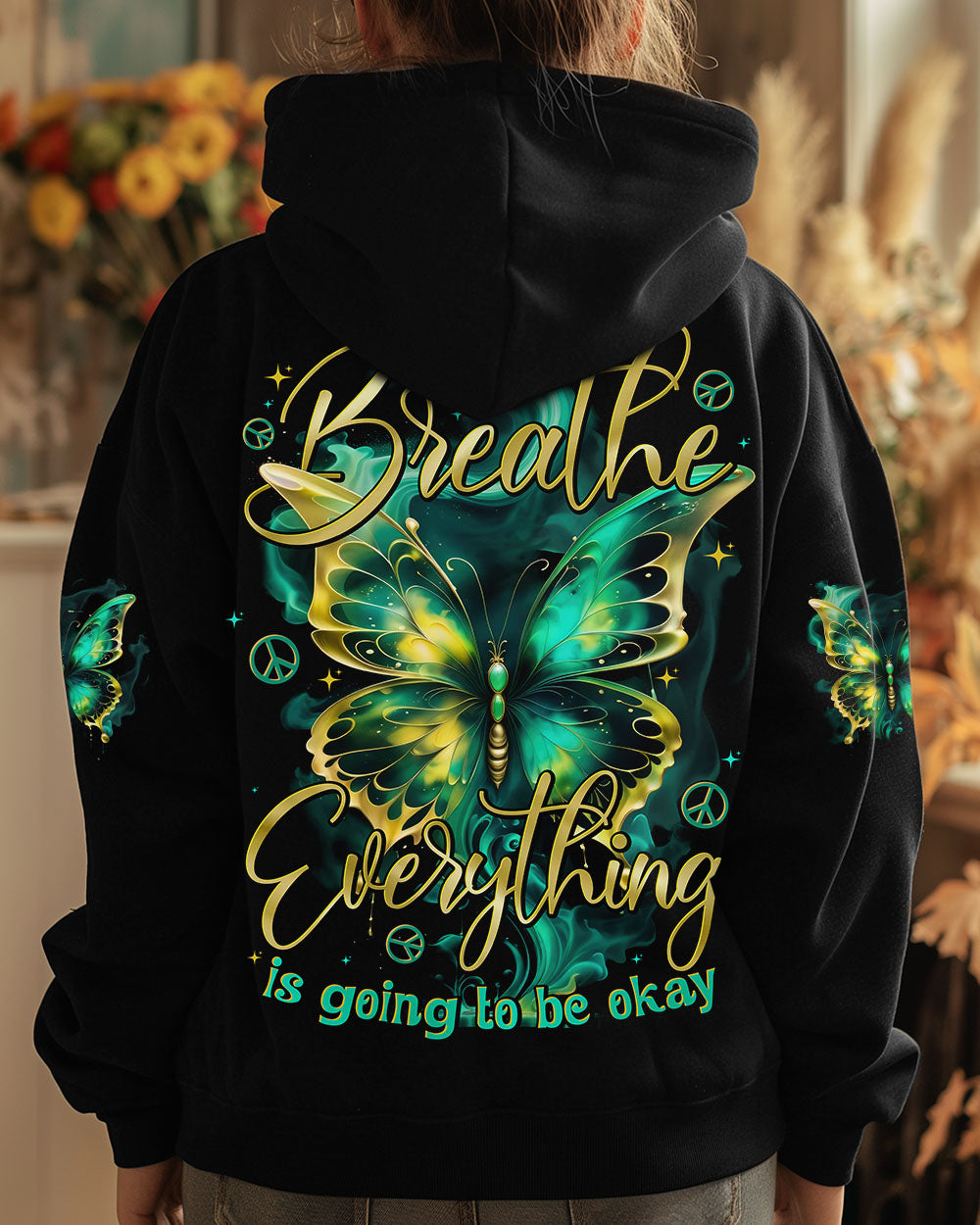 JUST BREATHE BUTTERFLY ALL OVER PRINT - TYTD2001252