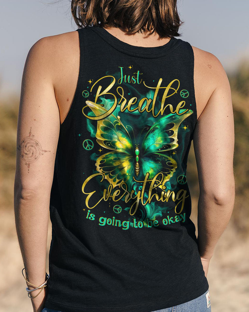 JUST BREATHE BUTTERFLY ALL OVER PRINT - TYTD2001252