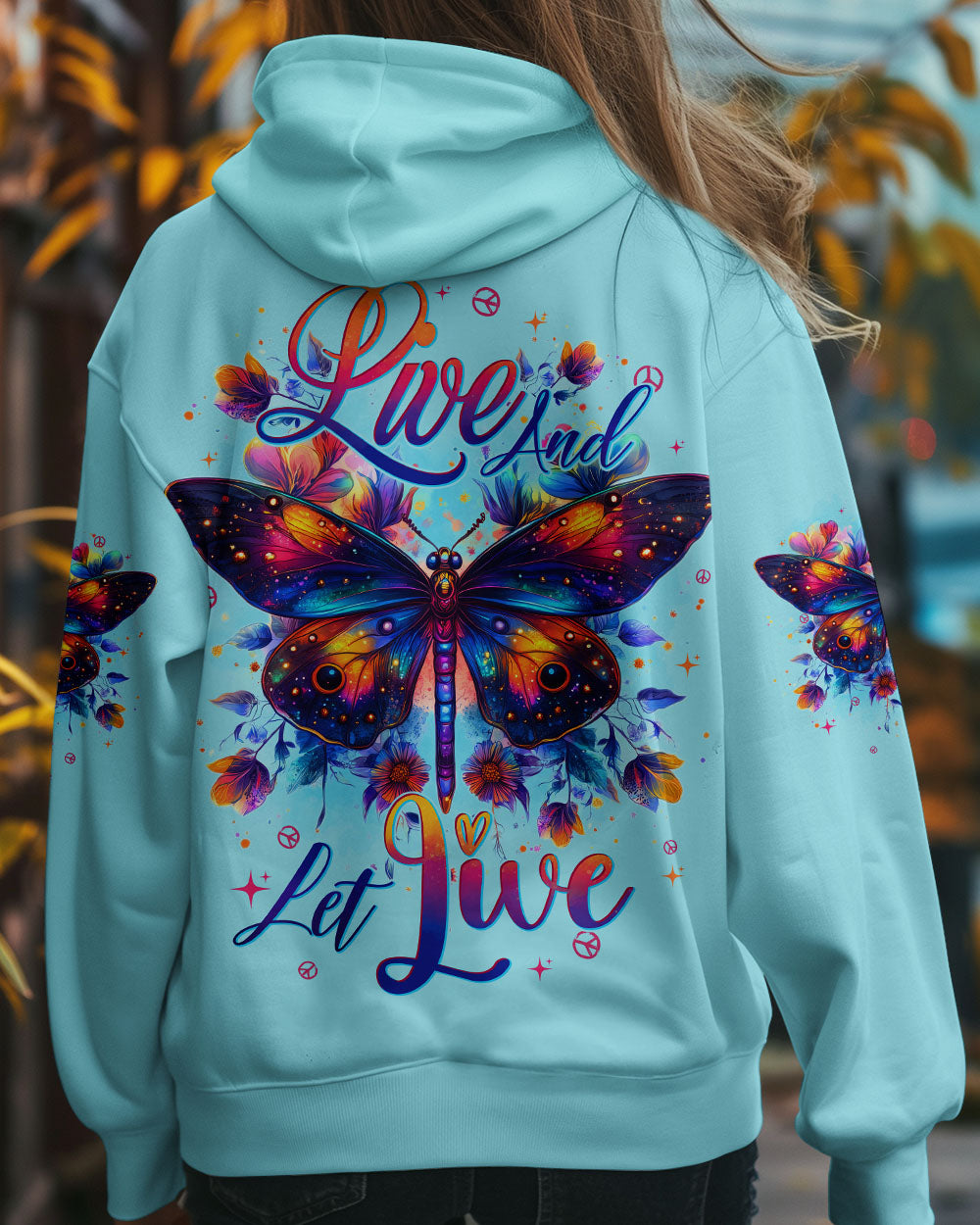 LIVE AND LET LIVE BUTTERFLY ALL OVER PRINT - TYTD3009241