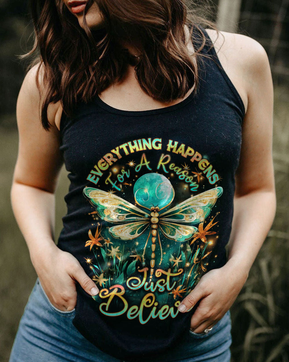 JUST BELIEVE DRAGONFLY ALL OVER PRINT - YHDU1107232