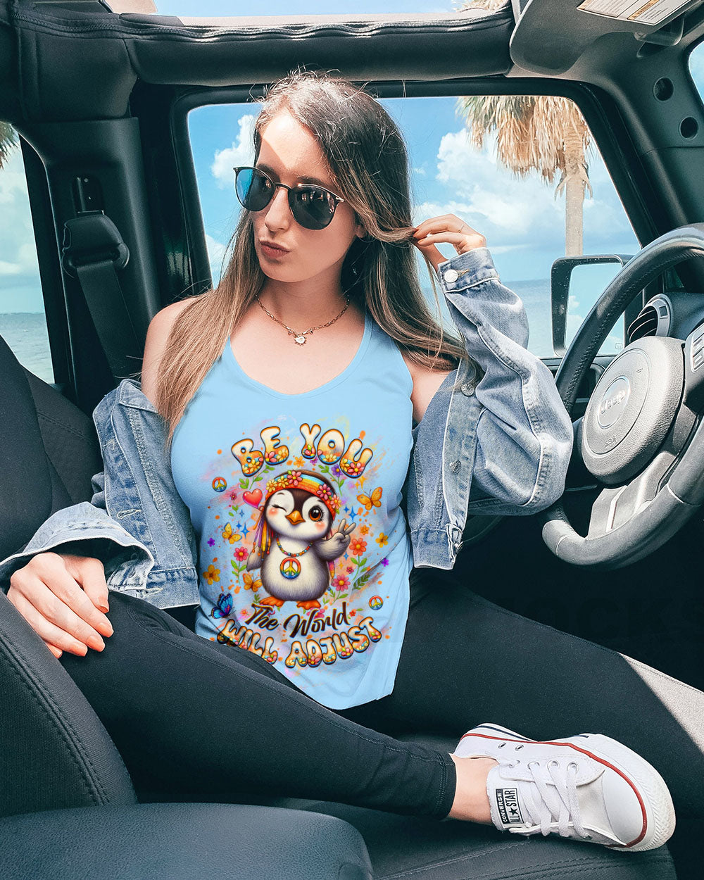 BE YOU THE WORLD WILL ADJUST ALL OVER PRINT - YHHG0309251