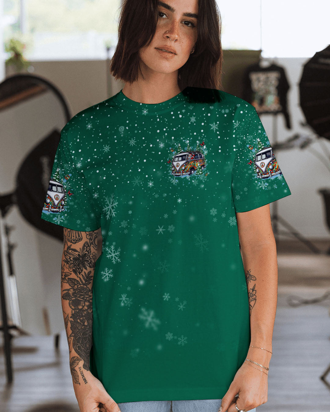 SANTA CLAUS IS COMING CHRISTMAS ALL OVER PRINT - YHHG1411251