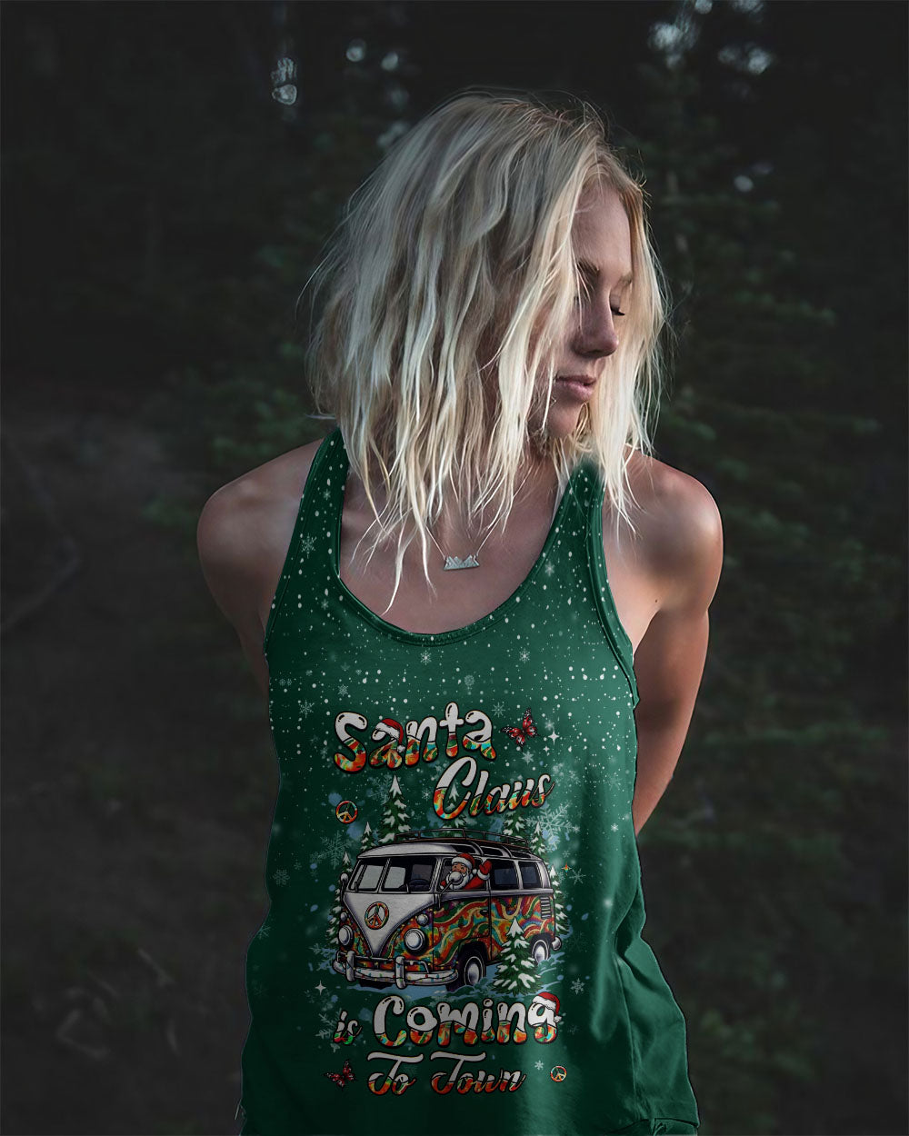 SANTA CLAUS IS COMING CHRISTMAS ALL OVER PRINT - YHHG1411251