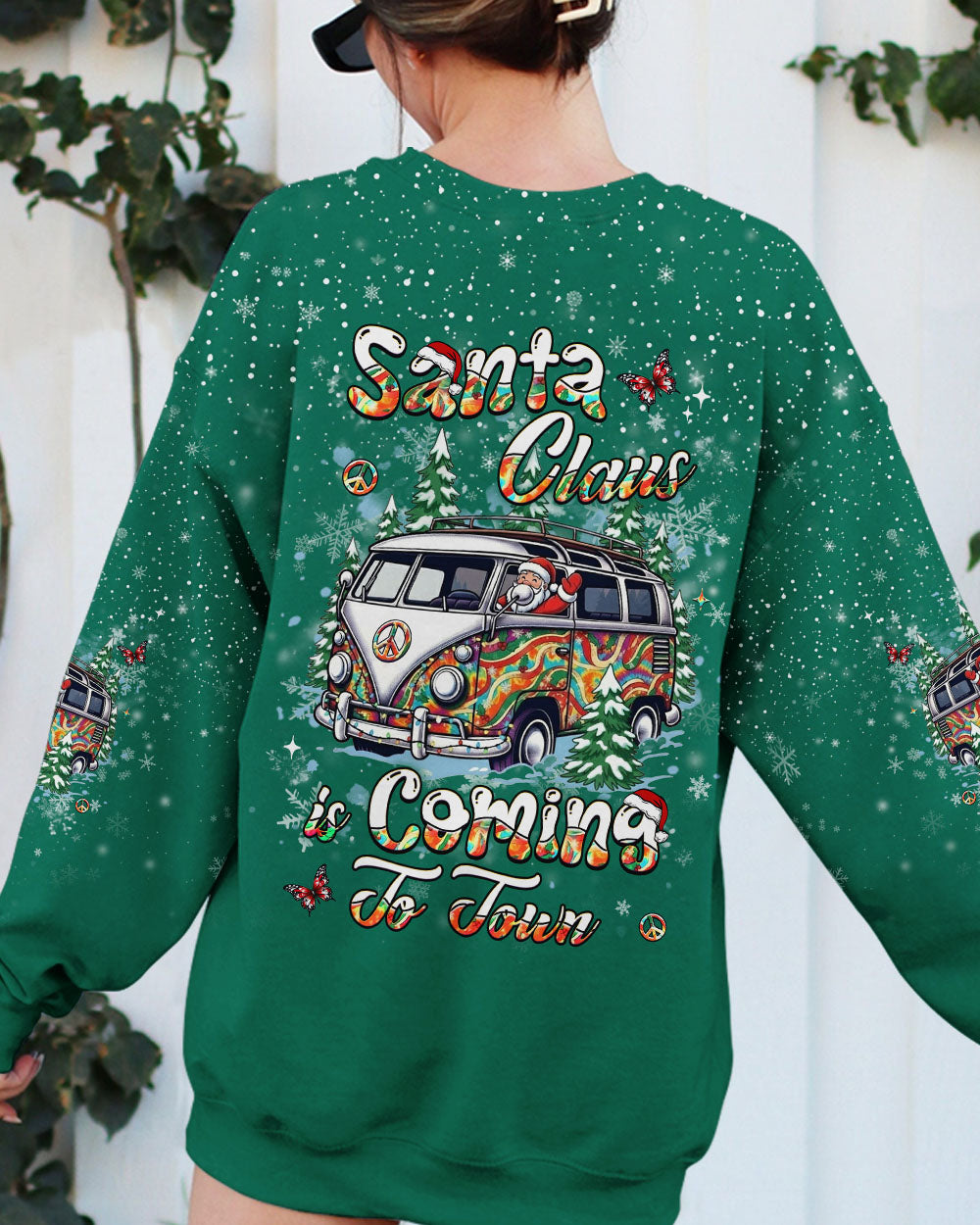 SANTA CLAUS IS COMING CHRISTMAS ALL OVER PRINT - YHHG1411251