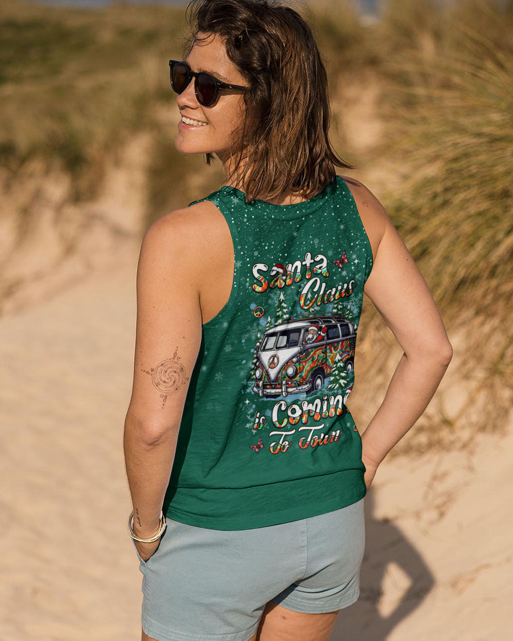 SANTA CLAUS IS COMING CHRISTMAS ALL OVER PRINT - YHHG1411251