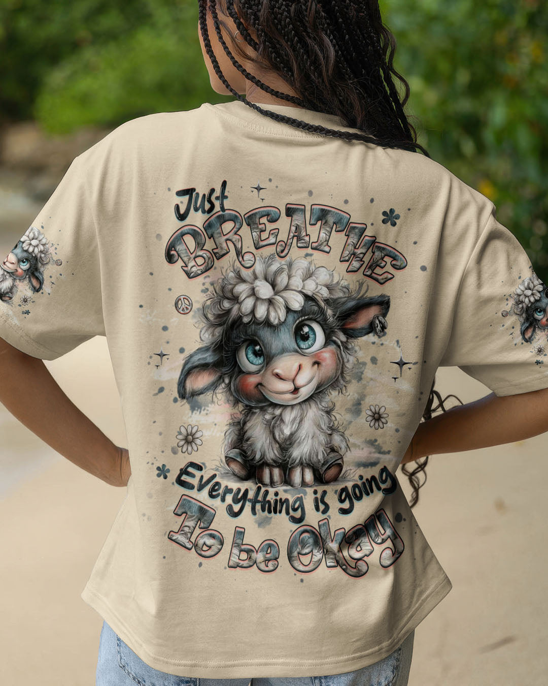 JUST BREATHE SHEEP ALL OVER PRINT - YHHG2210251