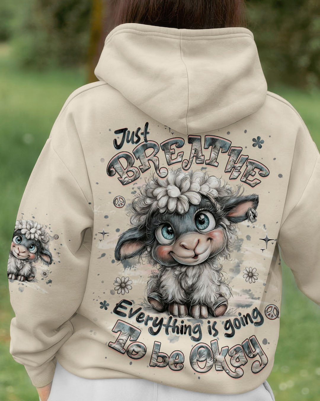 JUST BREATHE SHEEP ALL OVER PRINT - YHHG2210251