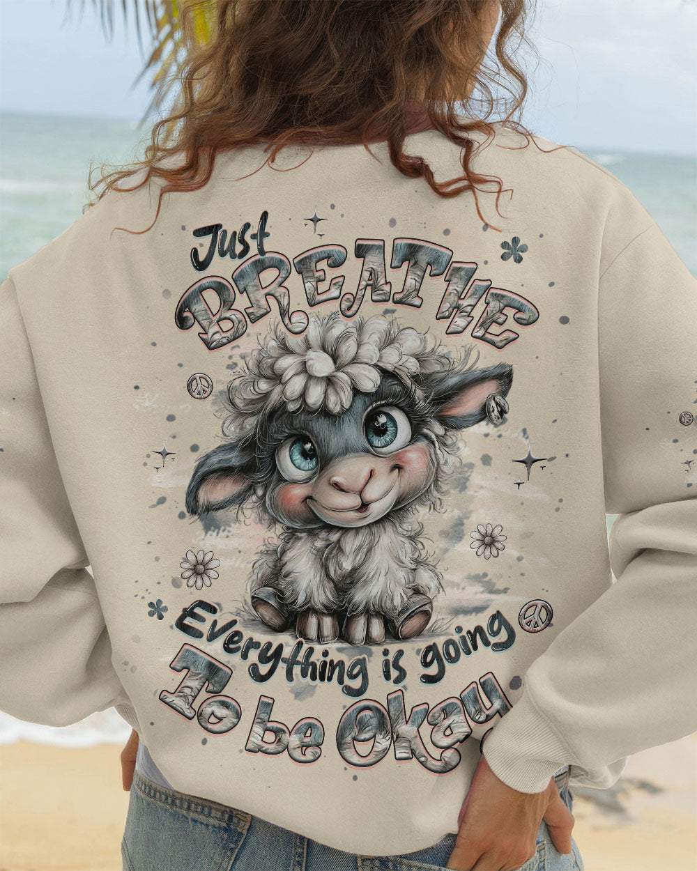 JUST BREATHE SHEEP ALL OVER PRINT - YHHG2210251