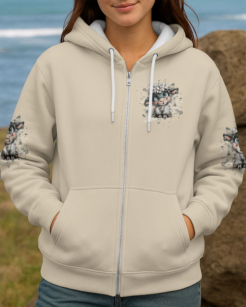 JUST BREATHE SHEEP ALL OVER PRINT - YHHG2210251