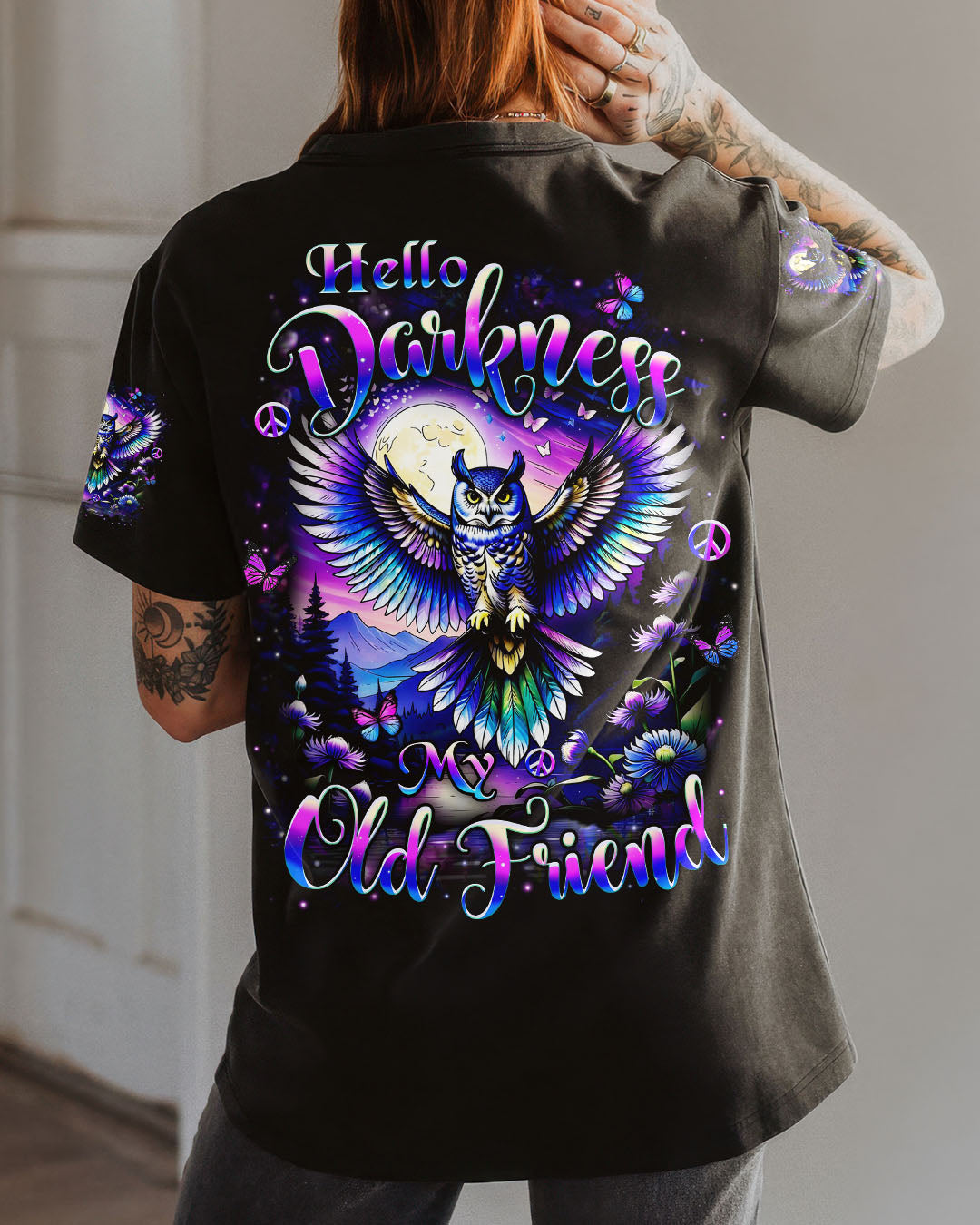 HELLO DARKNESS MY OLD FRIEND OWL ALL OVER PRINT - YHHN2409252