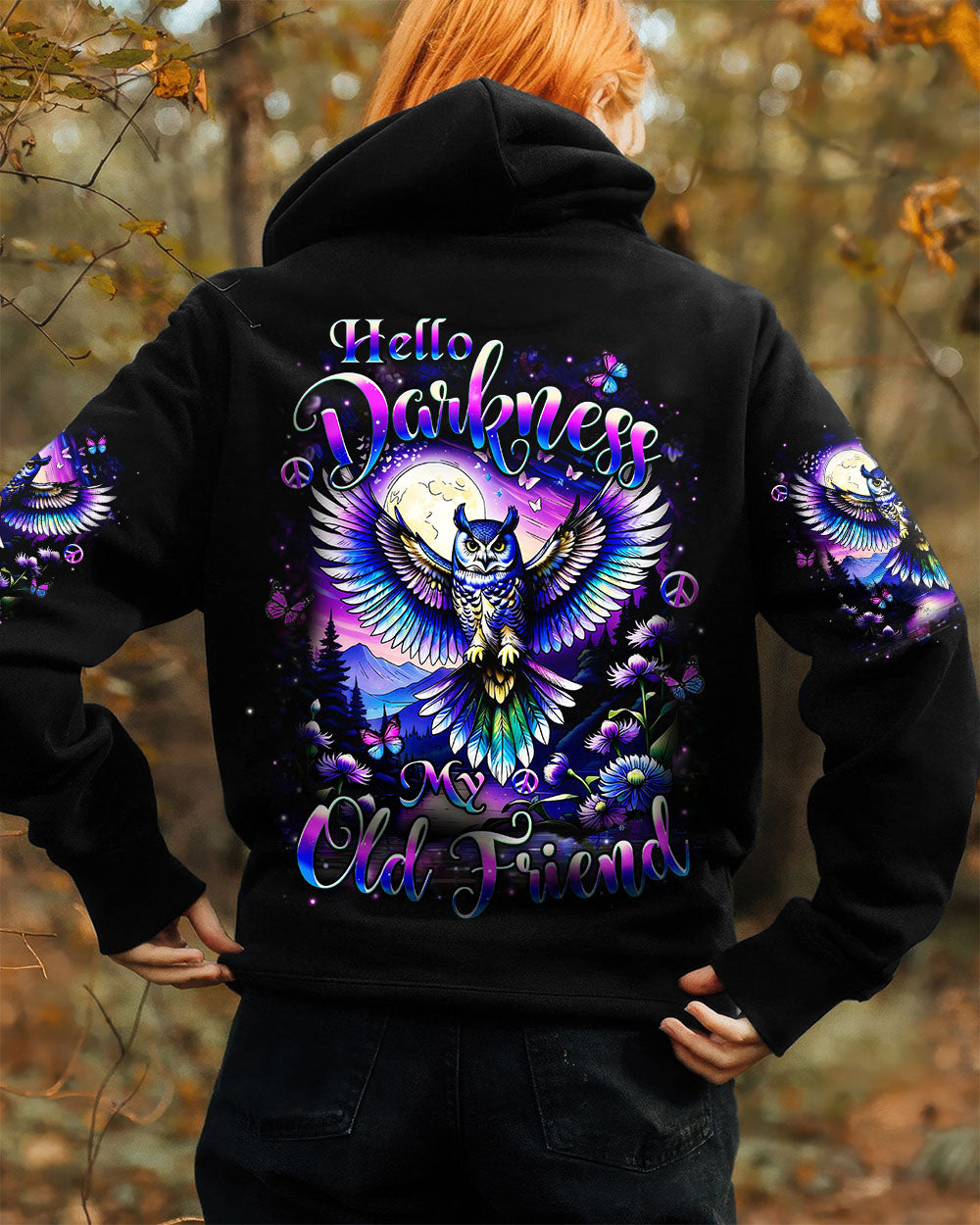 HELLO DARKNESS MY OLD FRIEND OWL ALL OVER PRINT - YHHN2409252