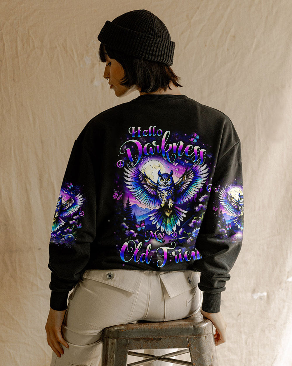 HELLO DARKNESS MY OLD FRIEND OWL ALL OVER PRINT - YHHN2409252