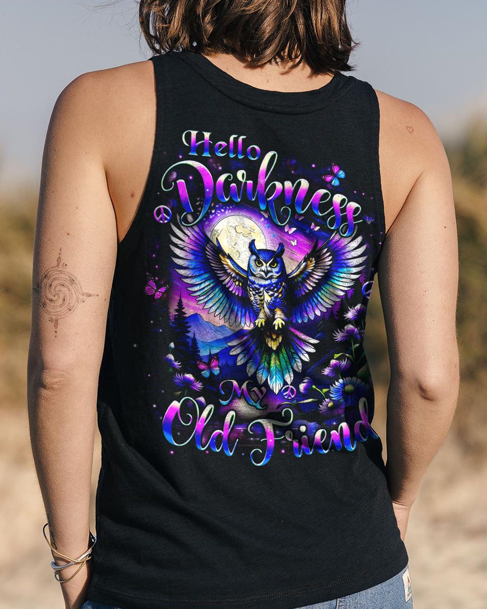 HELLO DARKNESS MY OLD FRIEND OWL ALL OVER PRINT - YHHN2409252