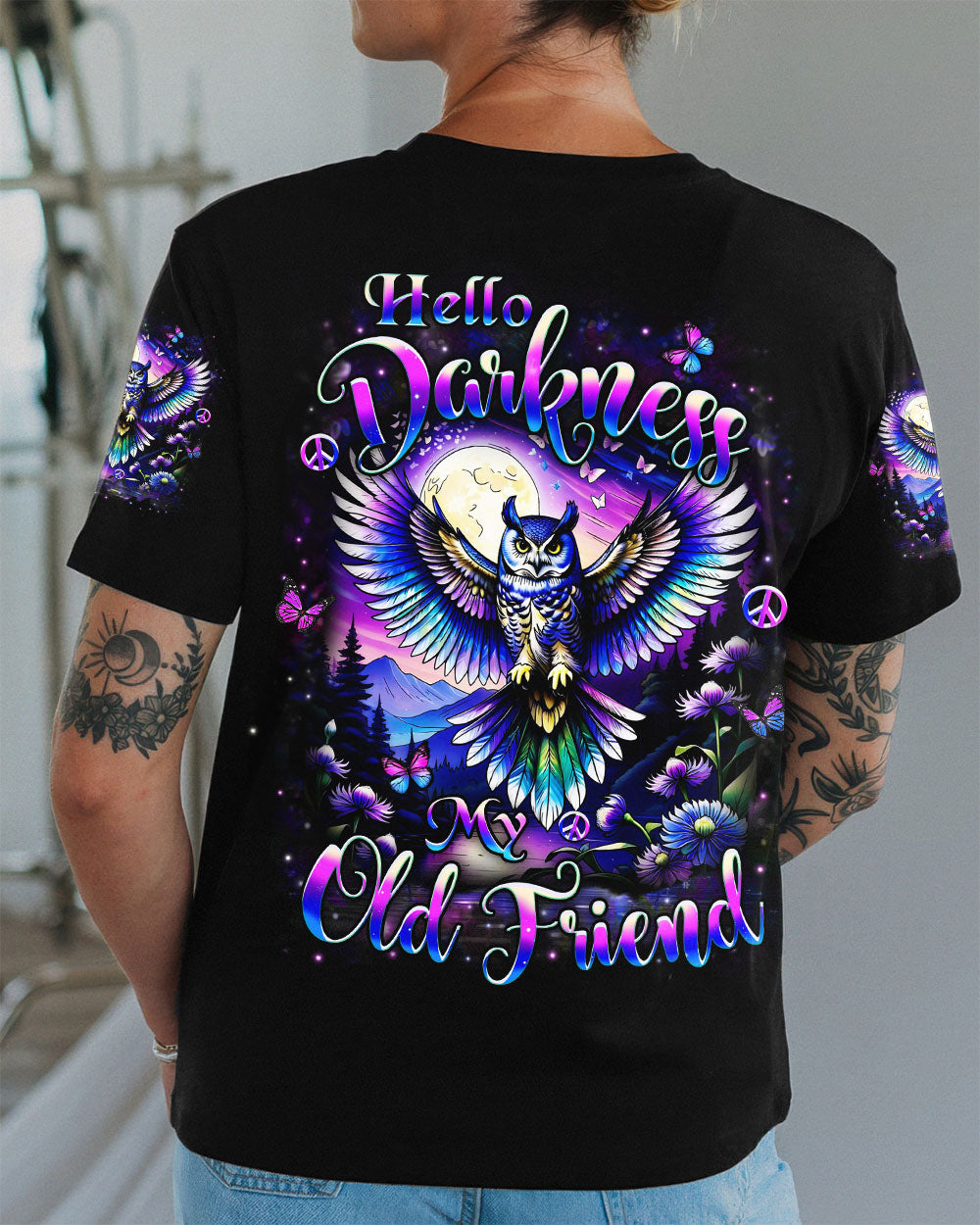 HELLO DARKNESS MY OLD FRIEND OWL ALL OVER PRINT - YHHN2409252