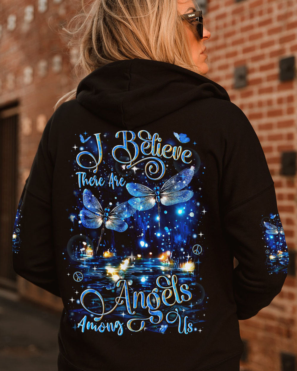 I BELIEVE THERE ARE ANGELS AMONG US DRAGONFLY ALL OVER PRINT - YHLN1809252