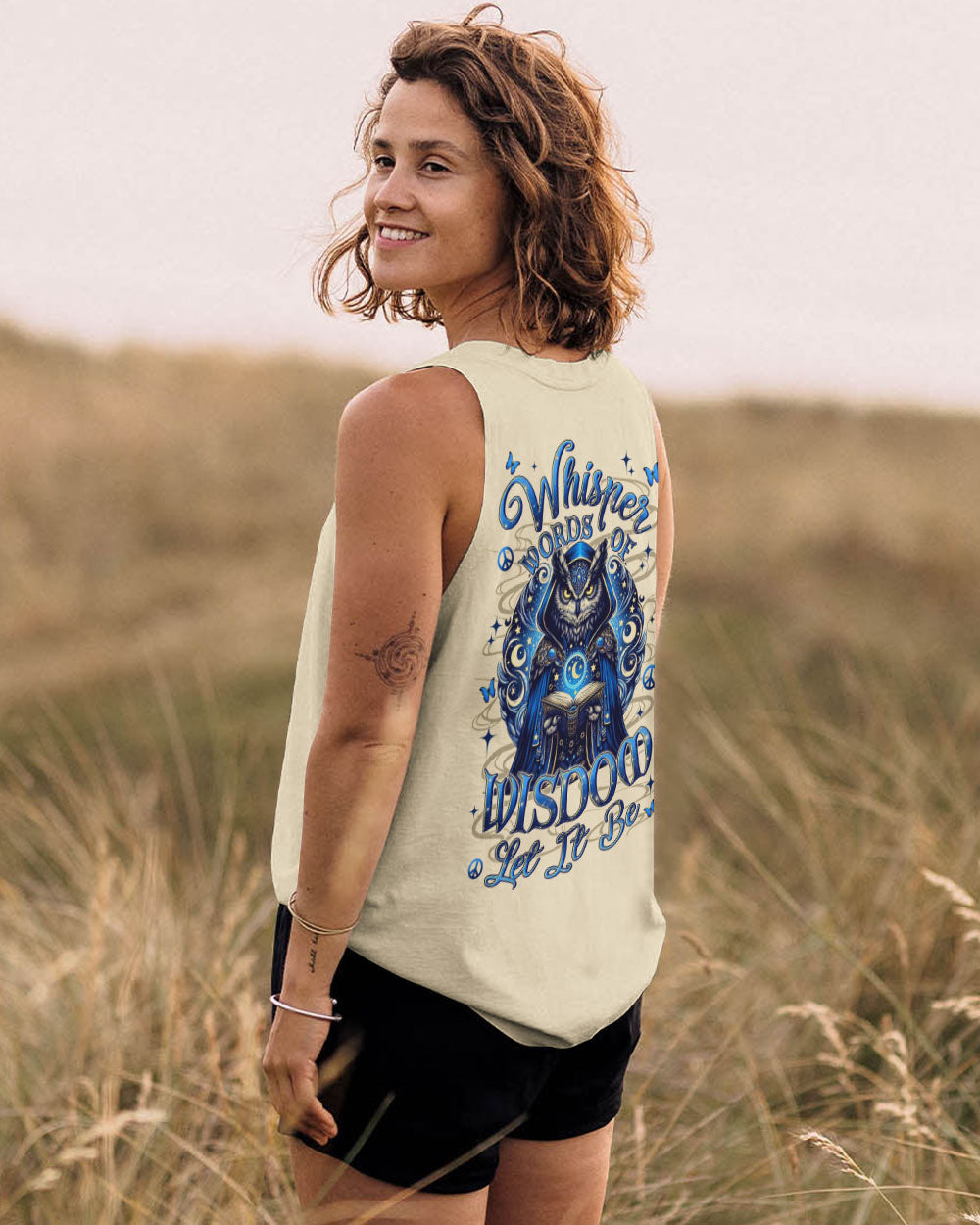 WHISPER WORDS OF WISDOM LET IT BE OWL ALL OVER PRINT - YHLN2910251