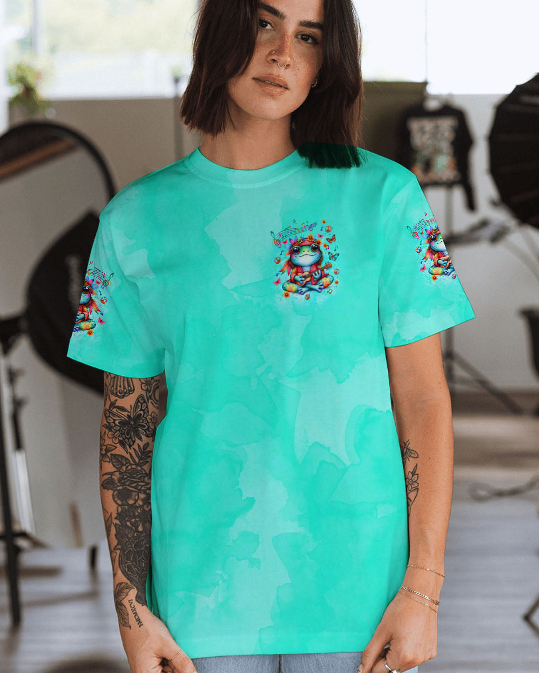 MAKE TODAY GROOVY FROG ALL OVER PRINT - YHLT2409253