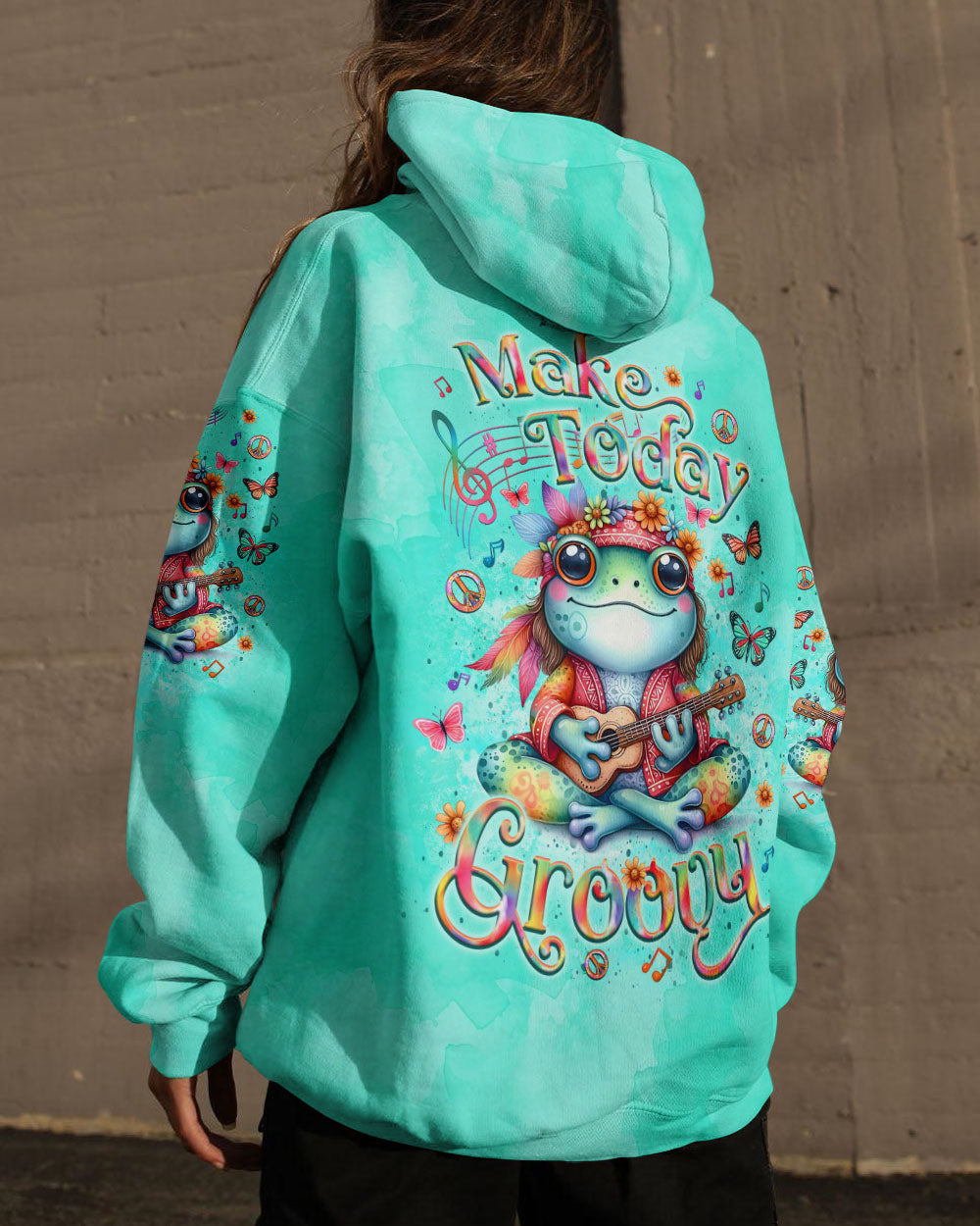 MAKE TODAY GROOVY FROG ALL OVER PRINT - YHLT2409253
