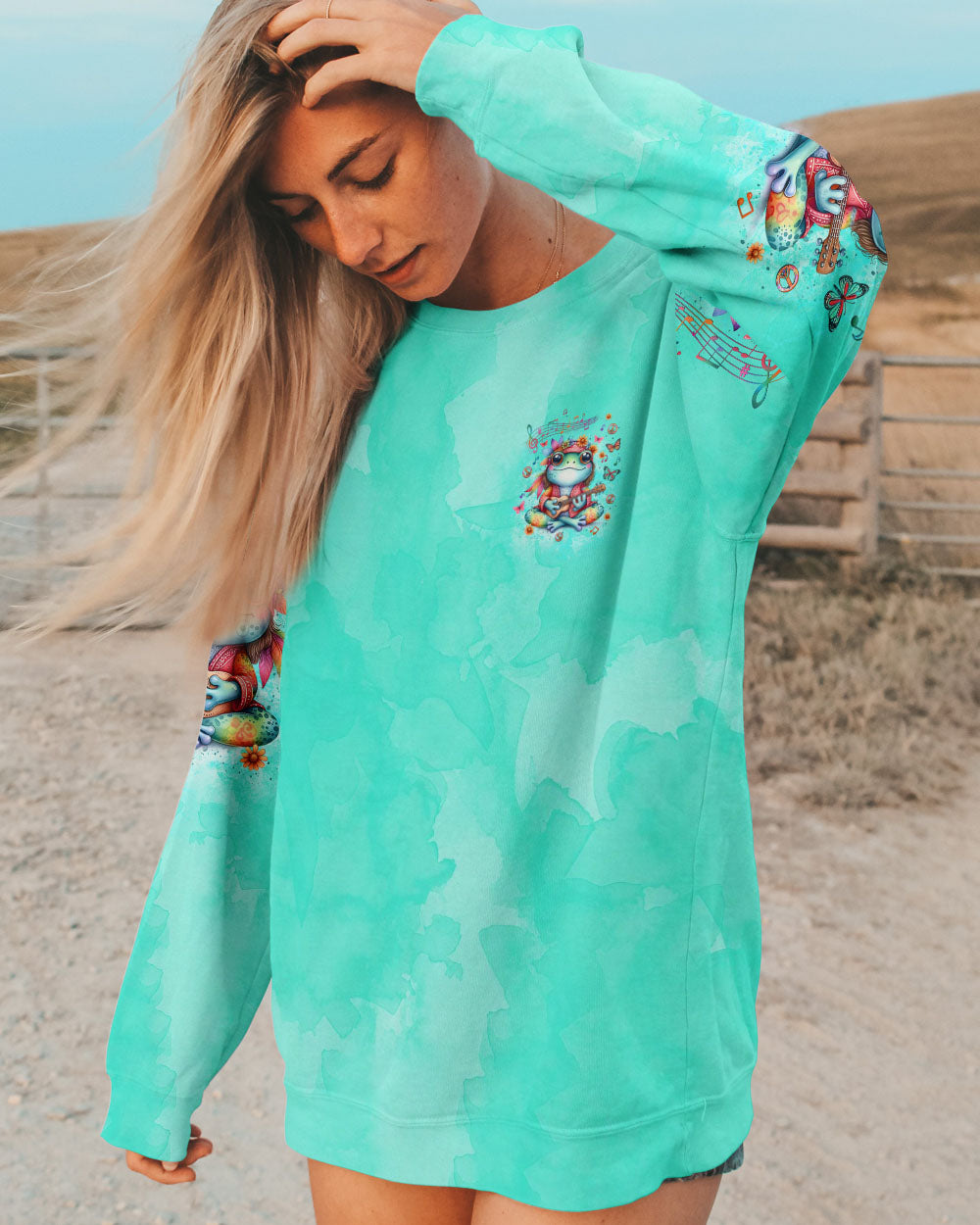 MAKE TODAY GROOVY FROG ALL OVER PRINT - YHLT2409253