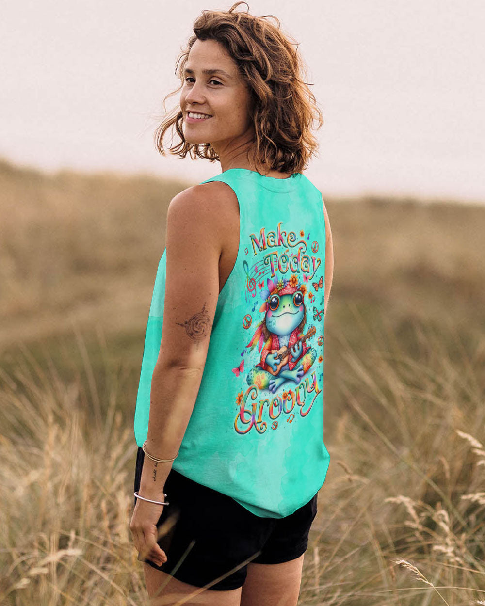 MAKE TODAY GROOVY FROG ALL OVER PRINT - YHLT2409253