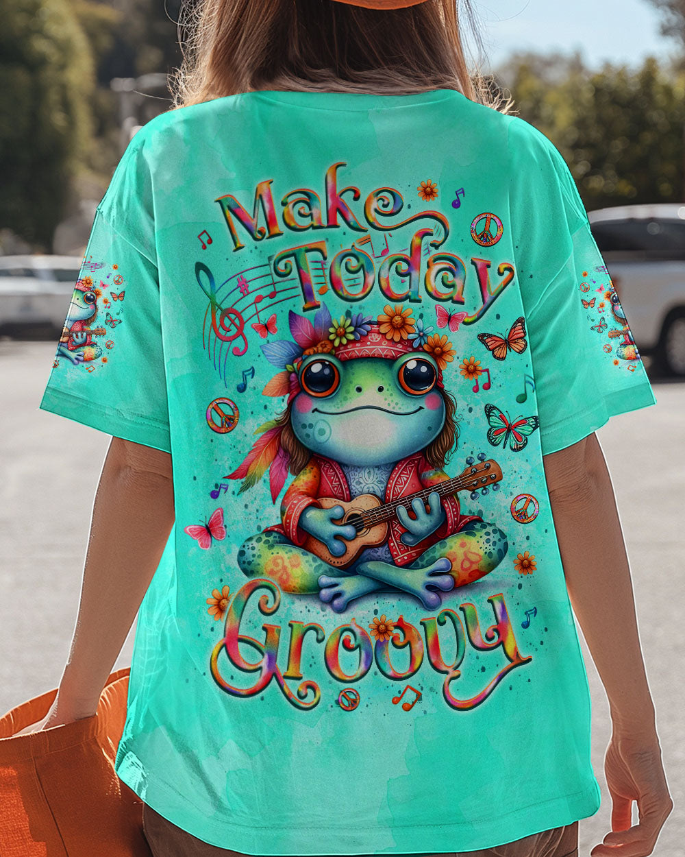 MAKE TODAY GROOVY FROG ALL OVER PRINT - YHLT2409253