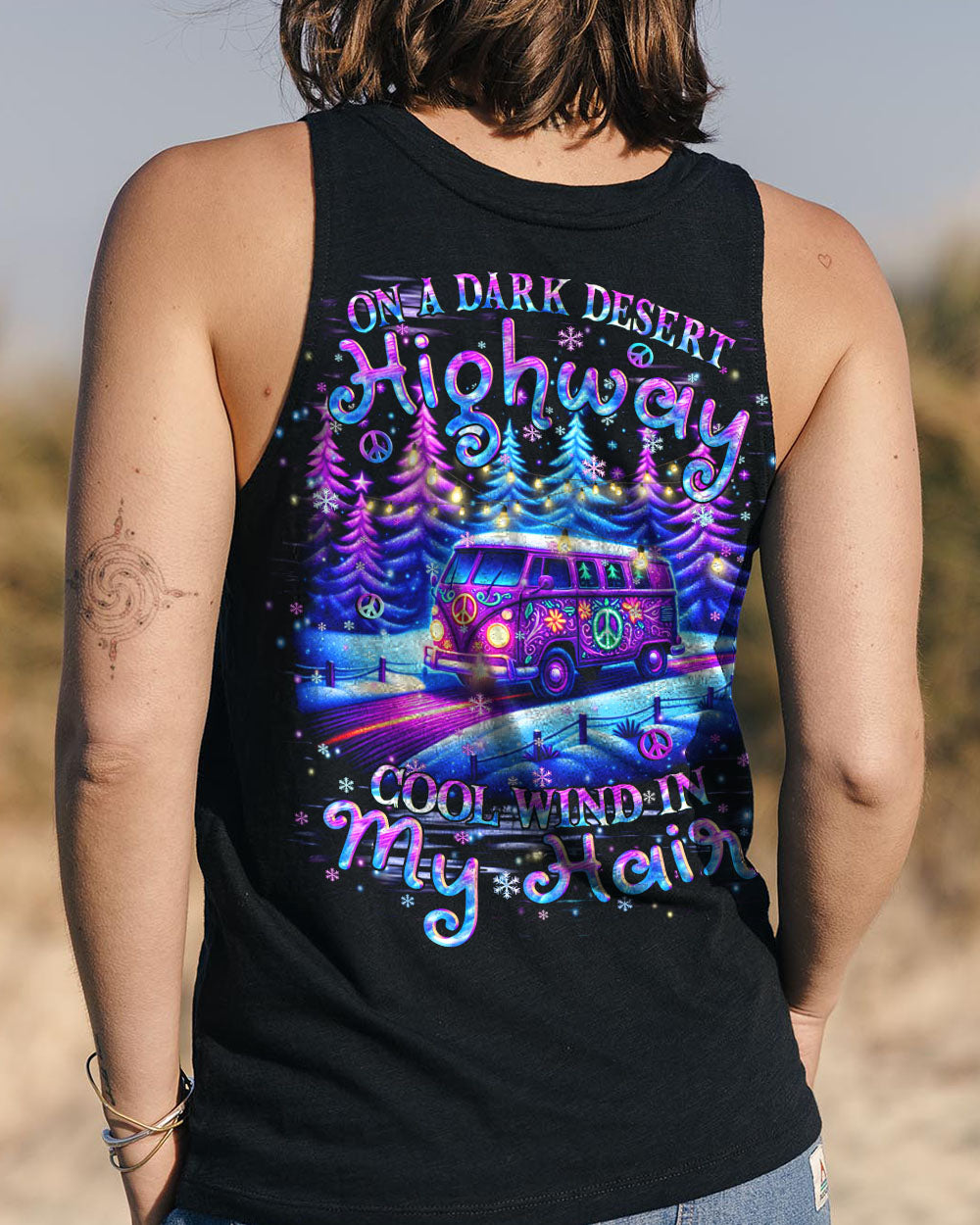 ON A DARK DESERT HIGHWAY CHRISTMAS ALL OVER PRINT - YHHN0411241