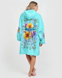 JUST BREATHE DRAGONFLY SHERPA BLANKET HOODIE - YHHG1211249