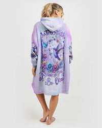JUST BREATHE HUMMINGBIRD SHERPA BLANKET HOODIE  - TLNZ0911241