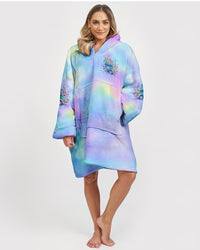 RUNNING AGAINST THE WIND SHERPA BLANKET HOODIE - YHHG1311246