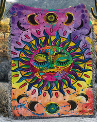 SUN MOON WOVEN AND FLEECE BLANKET - TLTR0108232
