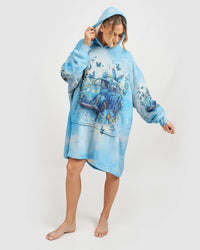 RUNNING AGAINST THE WIND SHERPA BLANKET HOODIE - TYTM1311245