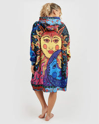 SUN AND MOON BOHO SHERPA BLANKET HOODIE - TLTR310823