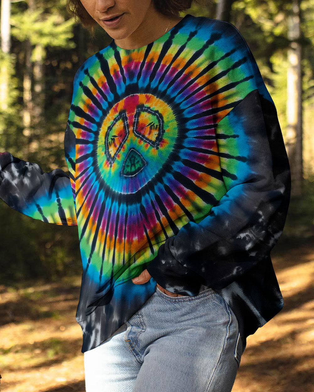 RAINBOW PEACE TIE DYE ALL OVER PRINT - KMTM05112510