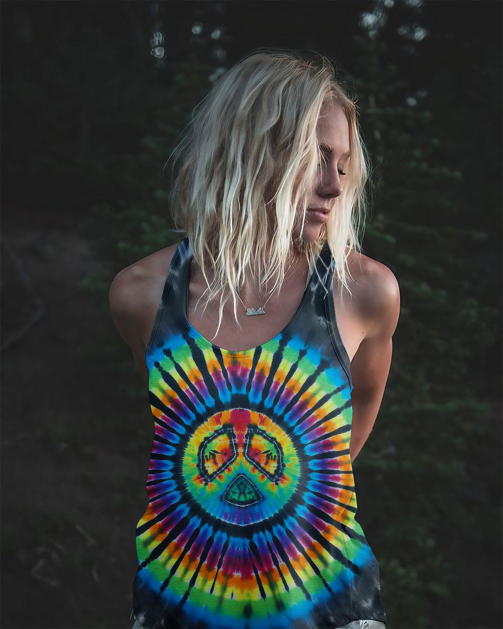 RAINBOW PEACE TIE DYE ALL OVER PRINT - KMTM05112510