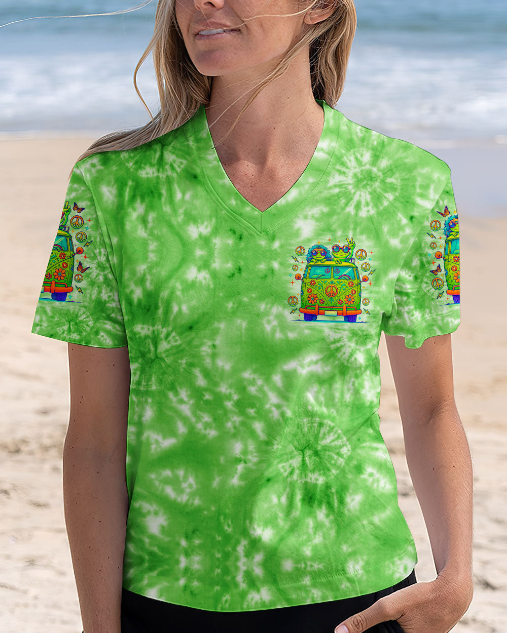 TOGETHER UNTIL WE CROAK FROG BUS COUPLE  ALL OVER PRINT - TLNO0108252
