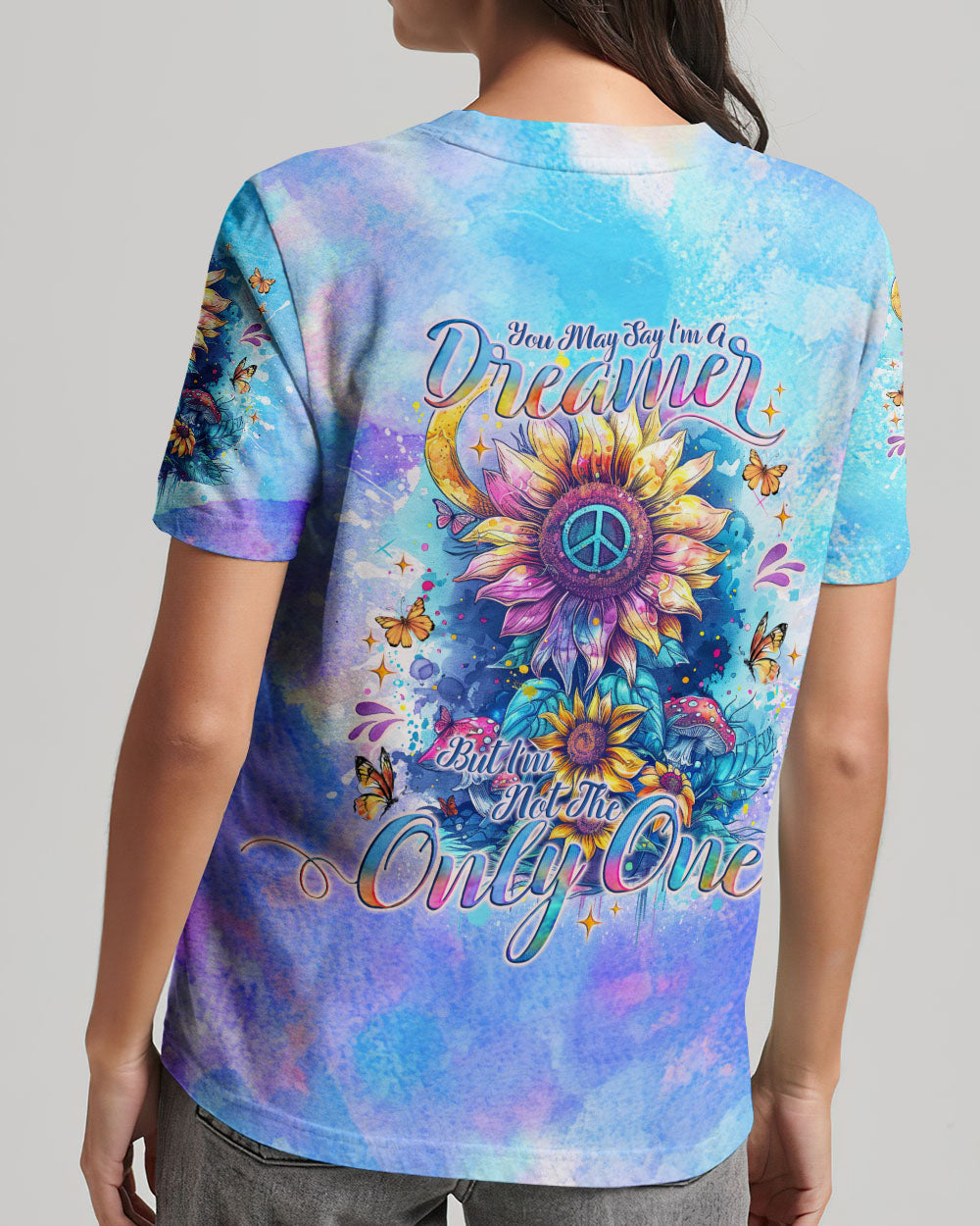 YOU MAY SAY I'M A DREAMER SUNFLOWER ALL OVER PRINT - TLNO0703242