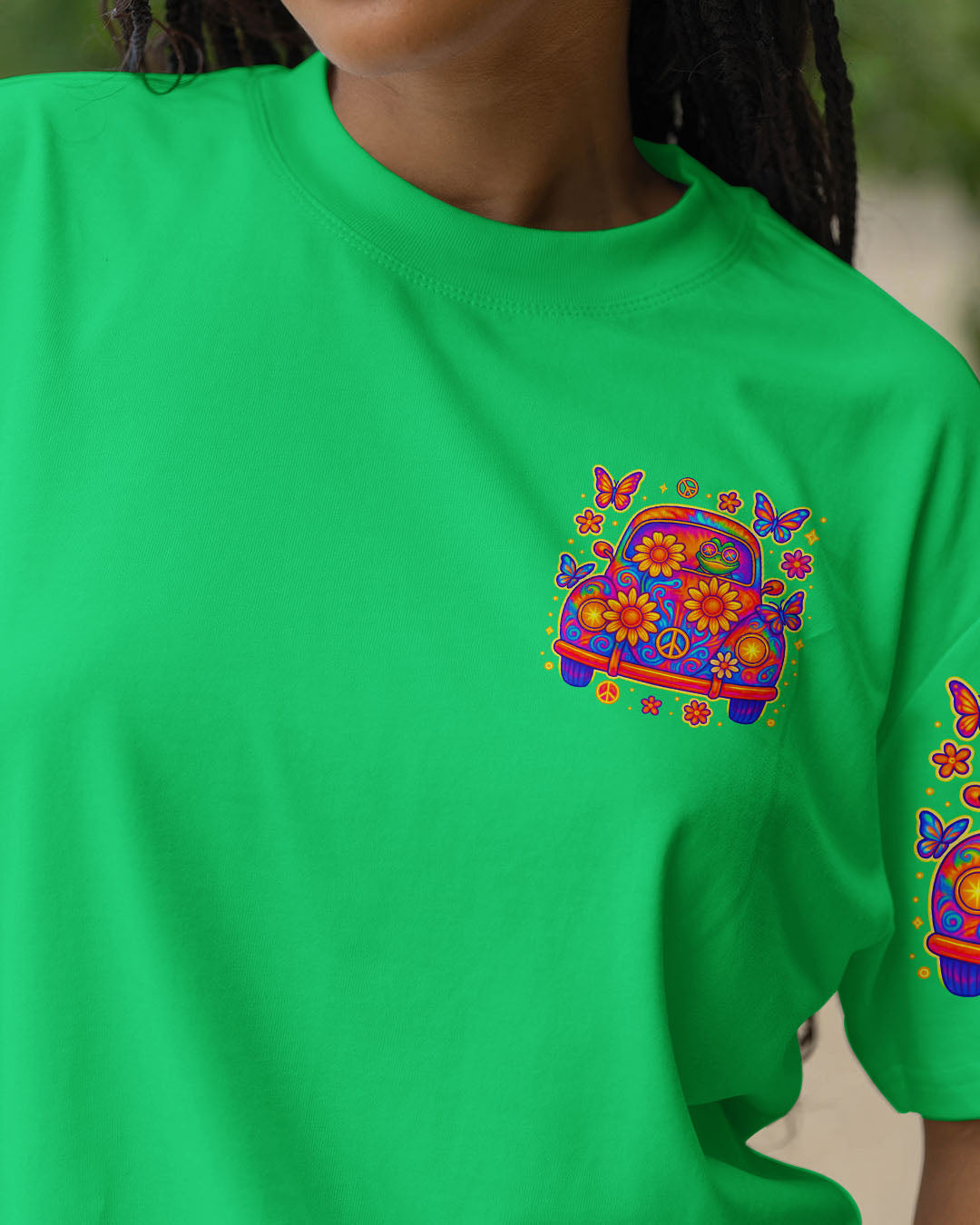 RUNNING AGAINST THE WIND CAR TIE DYE FROG ALL OVER PRINT - TLTR2205253