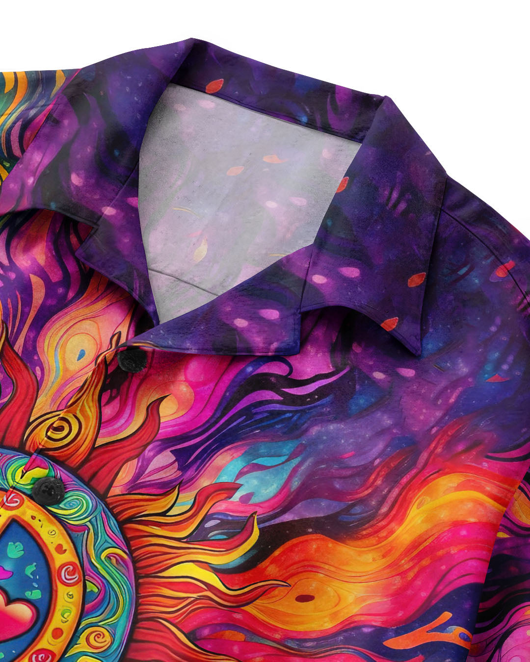 PEACE SYMBOL HIPPIE SUN COLORFUL HAWAIIAN SHIRT - TLTR2703254