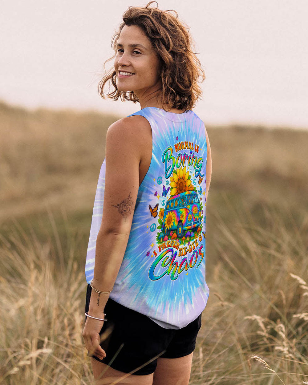 I PREFER TIE DYE AND CHAOS BUS ALL OVER PRINT - TLTW0307253