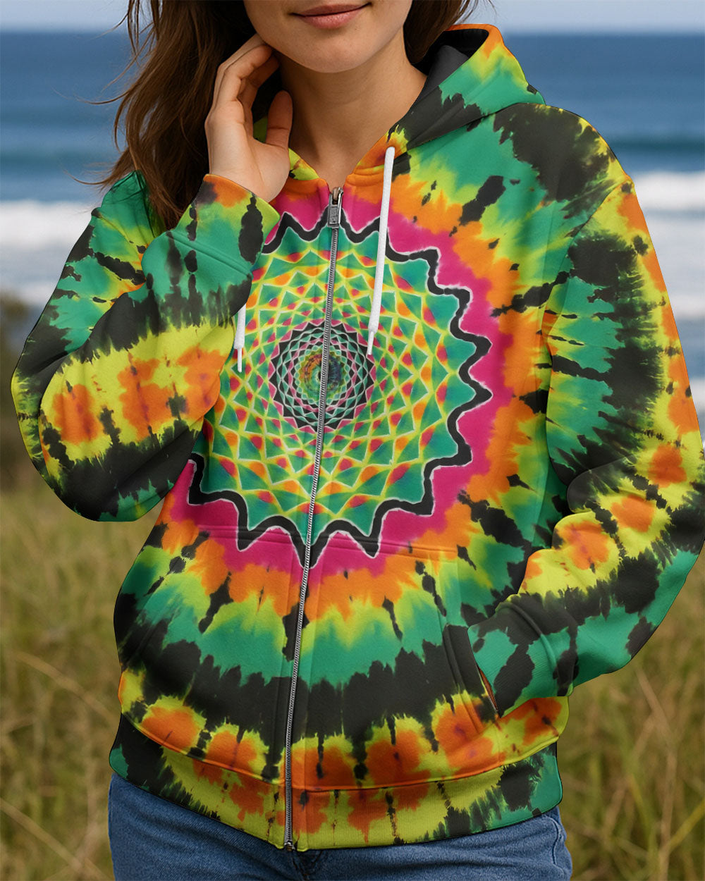 PSYCHEDELIC MANDALA TIE DYE ALL OVER PRINT - TLTW0412253