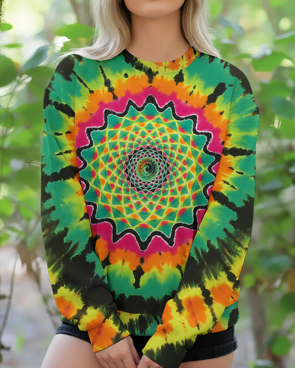 PSYCHEDELIC MANDALA TIE DYE ALL OVER PRINT - TLTW0412253