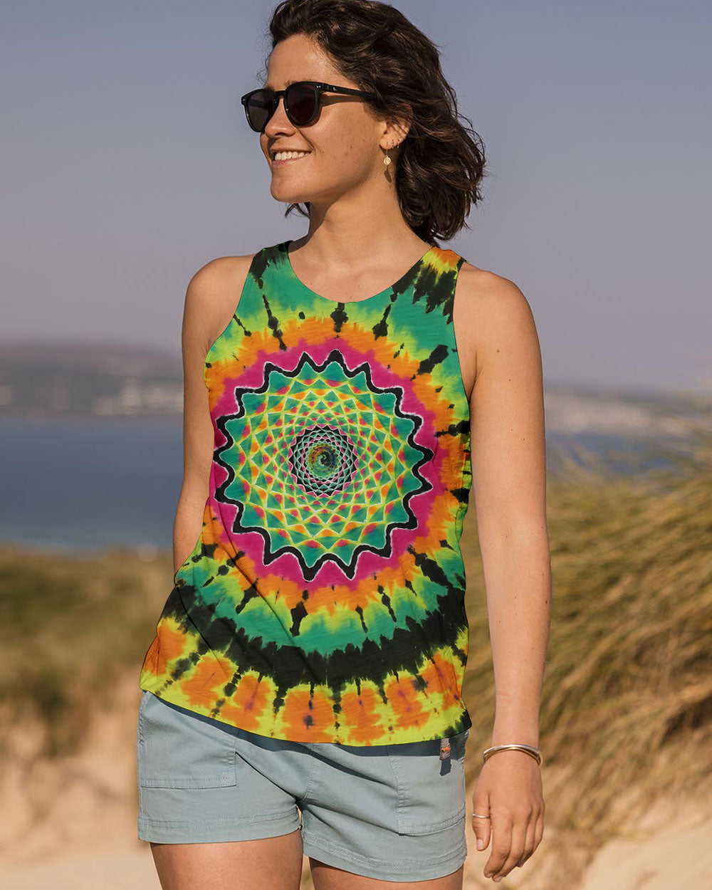 PSYCHEDELIC MANDALA TIE DYE ALL OVER PRINT - TLTW0412253