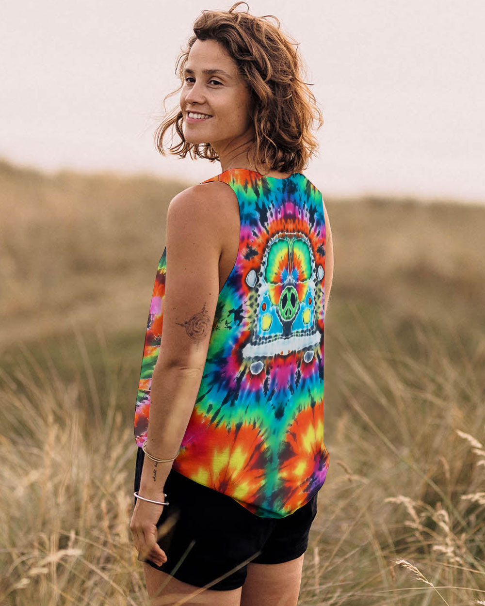 HIPPIE VAN COLORFUL TIE DYE ALL OVER PRINT - TLTW0512252