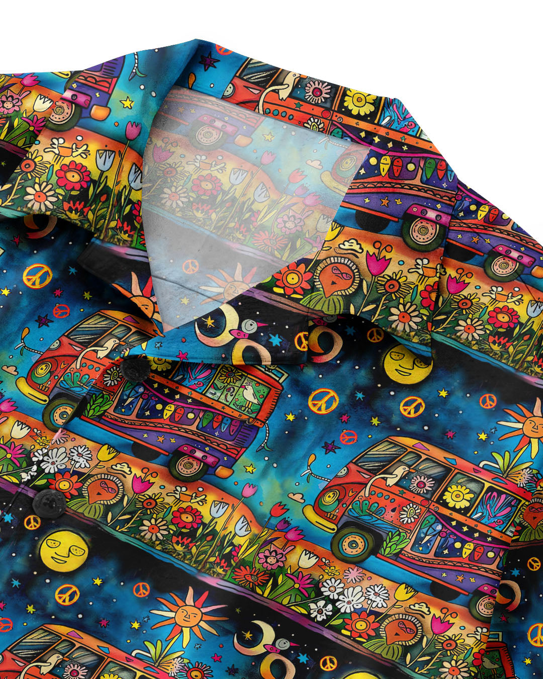 HIPPIE BUS FLOWER HAWAIIAN SHIRT - TLTW0904251