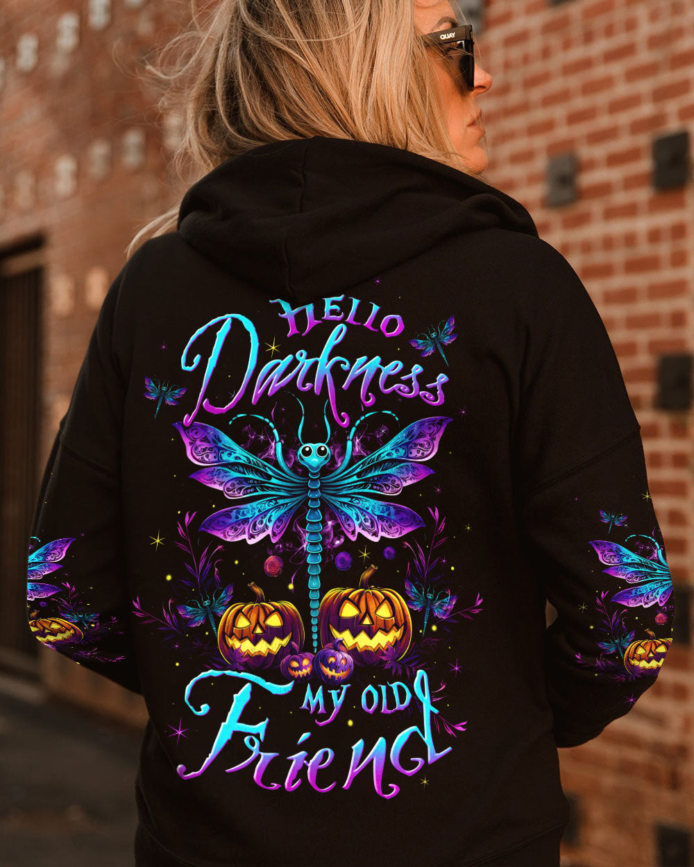 HELLO DARKNESS MY OLD FRIEND DRAGONFLY HALLOWEEN ALL OVER PRINT - TLTW1508232