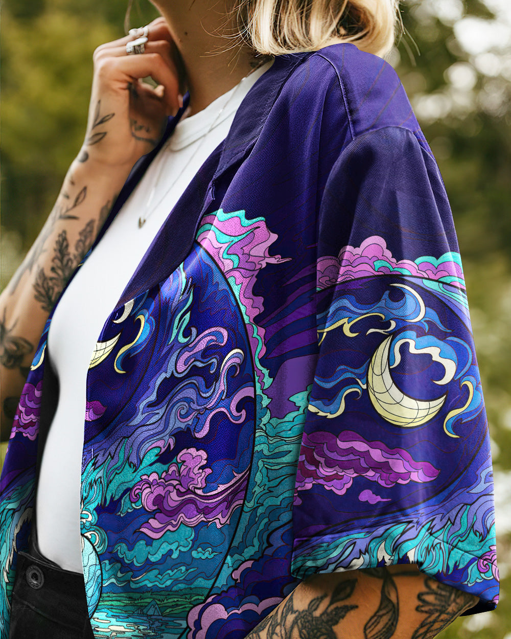 YIN YANG MOON AND SUN PSYCHEDELIC HAWAIIAN SHIRT - TLTW1906231